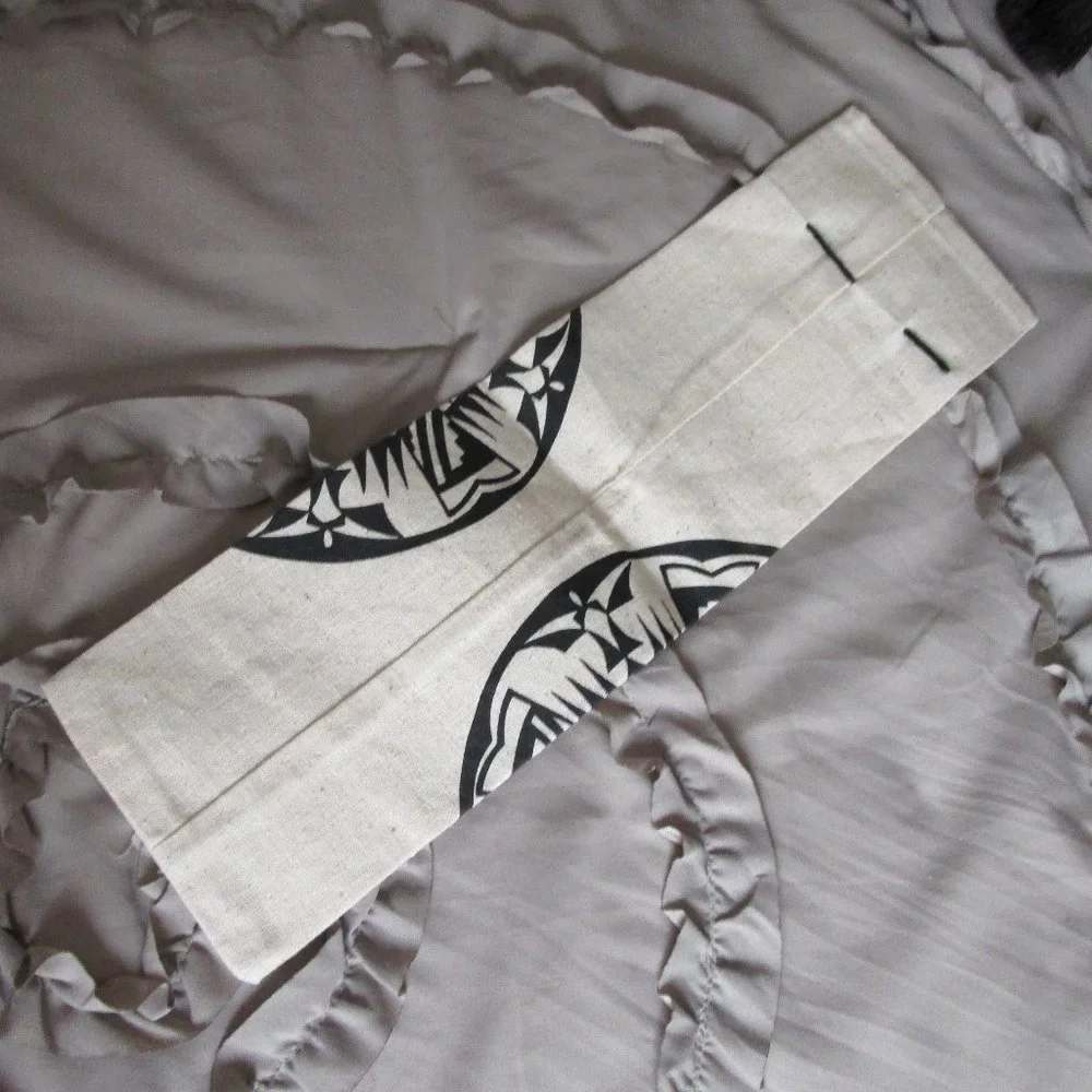 graphic printed linen wine bottle gift bag